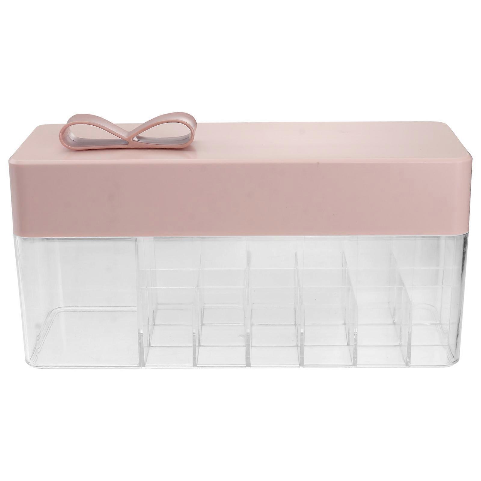 Cosmetic Storage Case Pink Lipstick Box for Table Storage 1Pcs