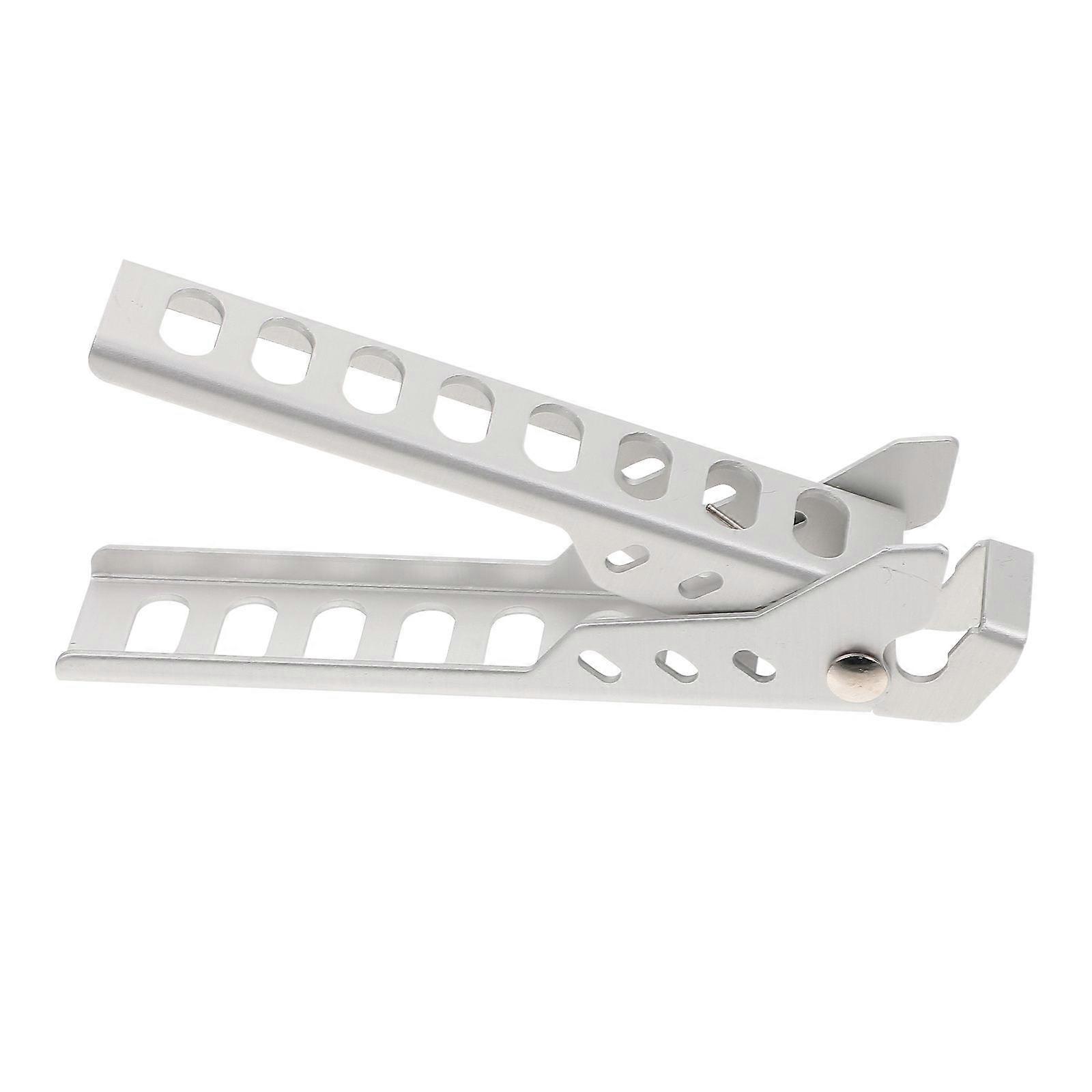 Silver Pot Clip for Kitchen Use 1Pcs Adjustable Handheld Clip for Cookware