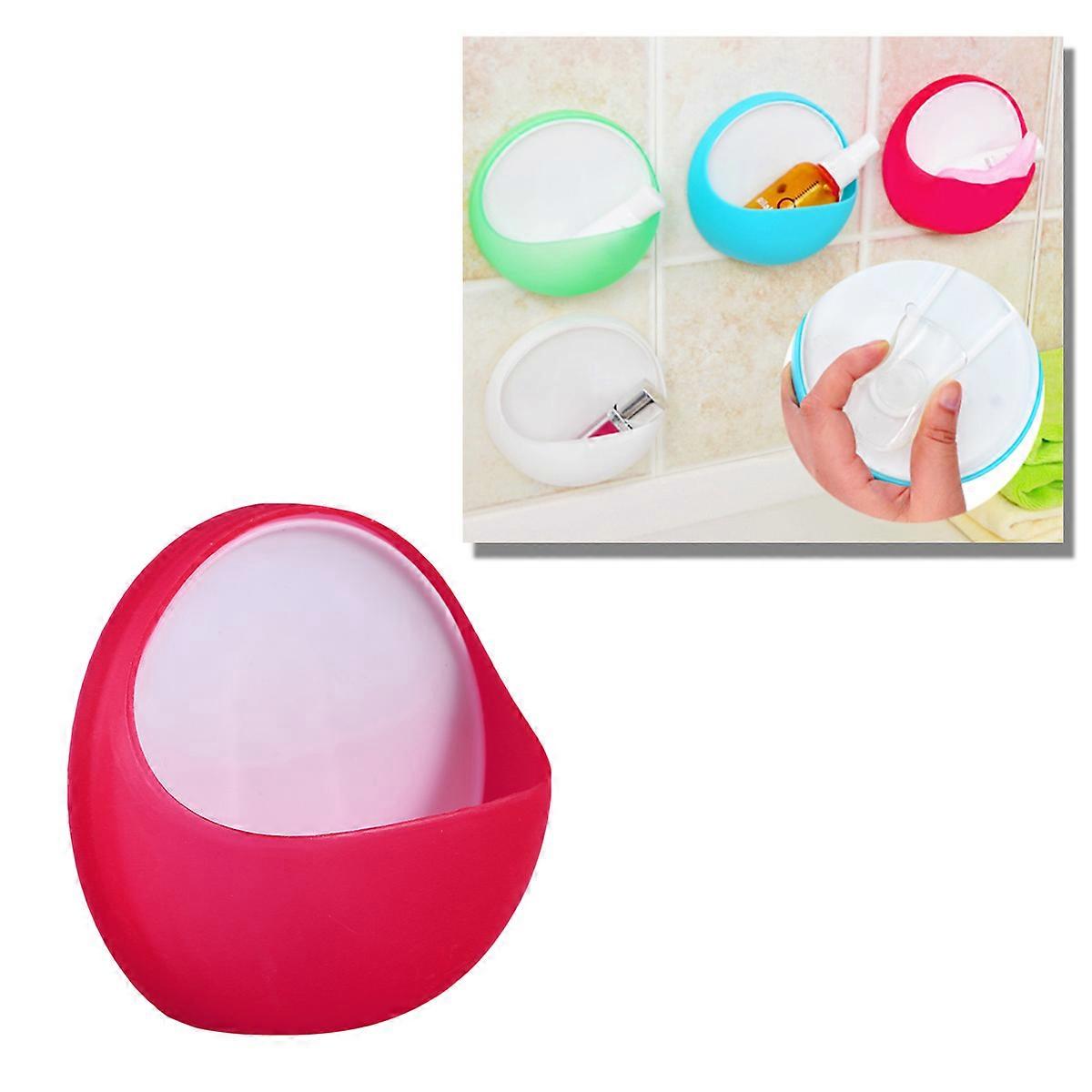 2Pcs Wall-Mounted Soap Dish for Soap Storage Red Multi-Functional Holder