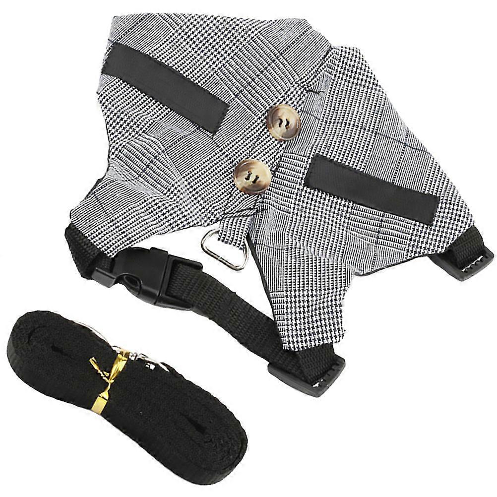 Rabbit Harness and Leash Set for Pet Traction Rope 2Sets Grey