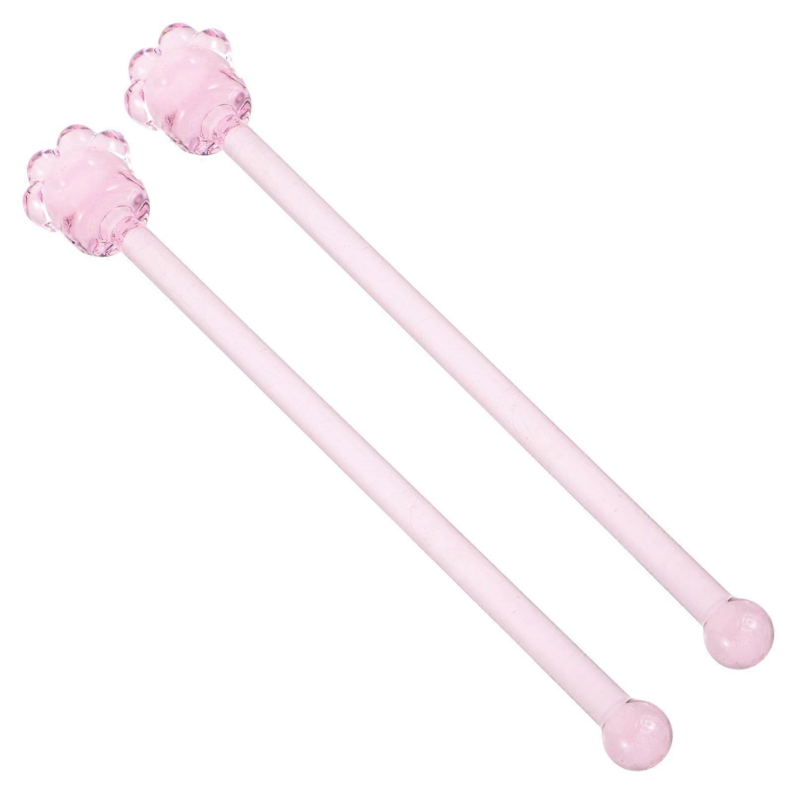 Glass Whisking Sticks 10 Pcs Reusable Drink Stir Sticks For Ice Cream Coffee Stirring 16x2.5cm