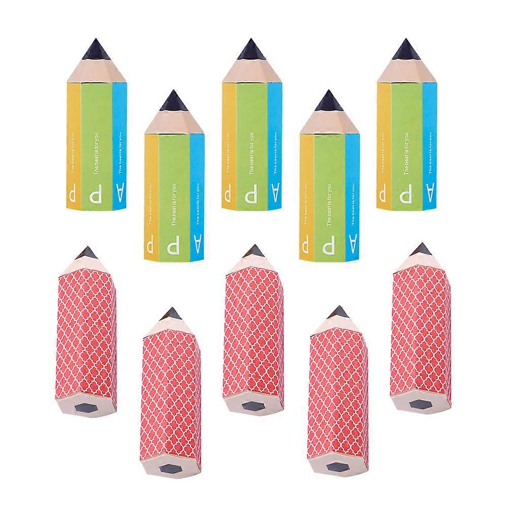 Pencil Shaped Paper Candy Box for Storage Use 10Pcs Creative Boxes