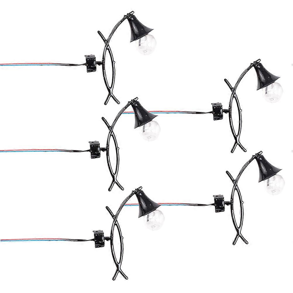 Miniature Wall Lights Chic Style For Sand Table Model Making Black 15 Pcs