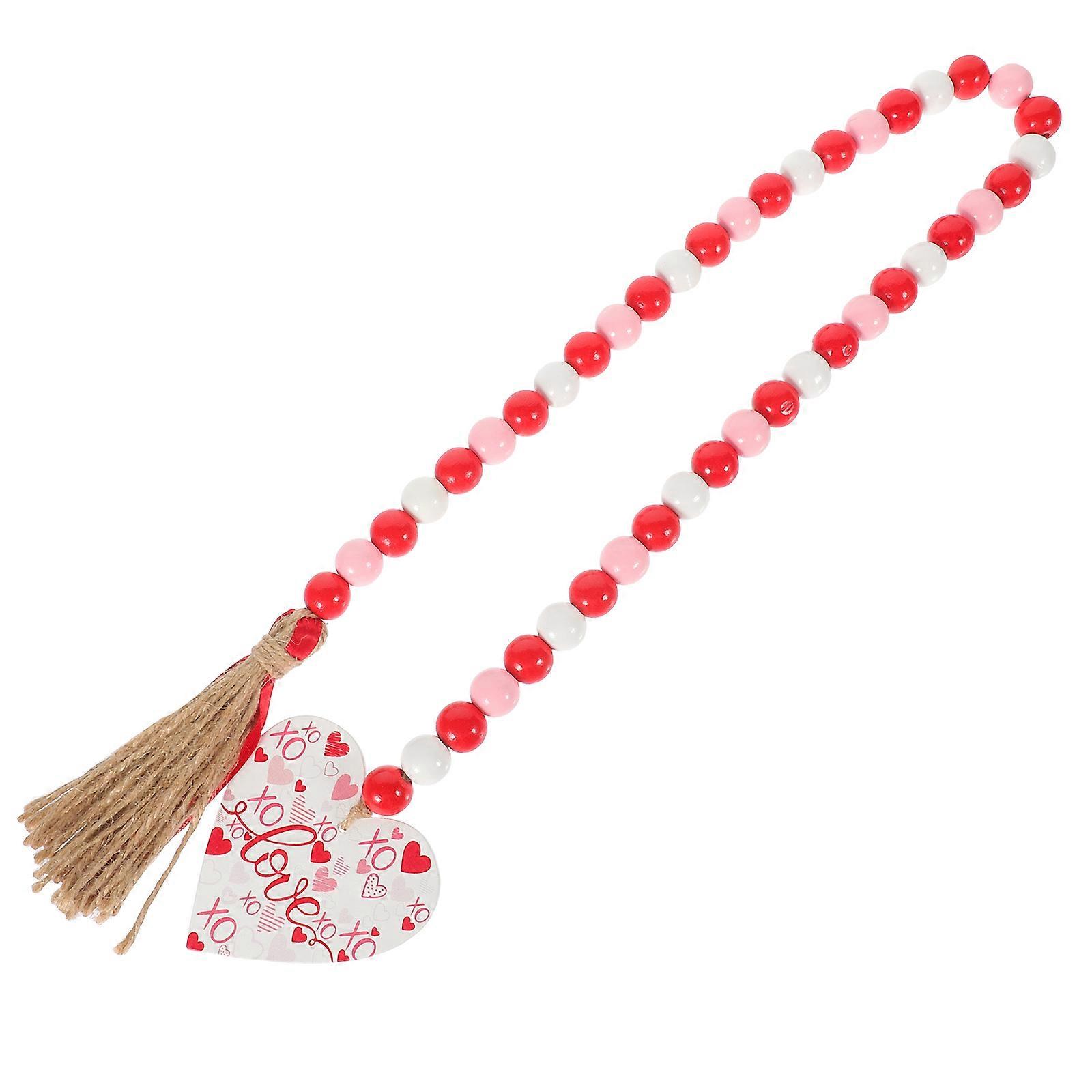 Romantic Design Beaded Garland Pendant For Party Decoration Assorted Color 2Pcs