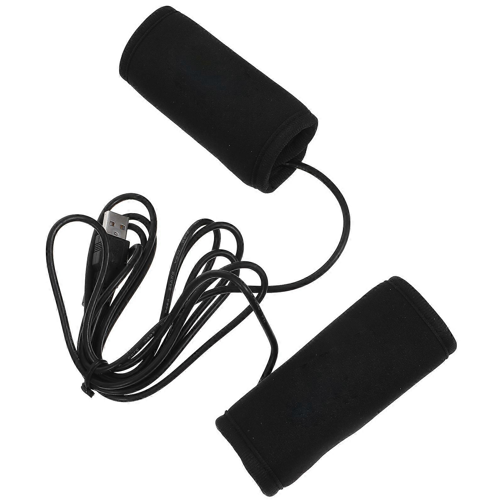 USB Heated Grips Motorcycle Bike Hot Heated Handlebar Warmer Pair of Overgrips