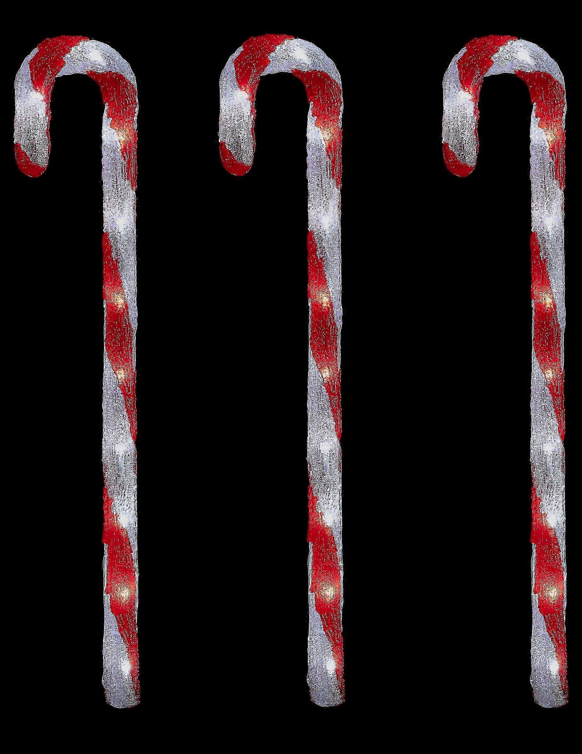 3 Luminous decorations barley sugar 70 cm