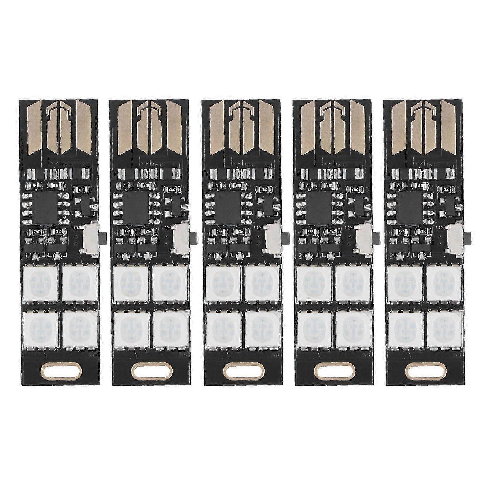 High quality  5pcs/pack mini USB light module 7 color changing night light 5050