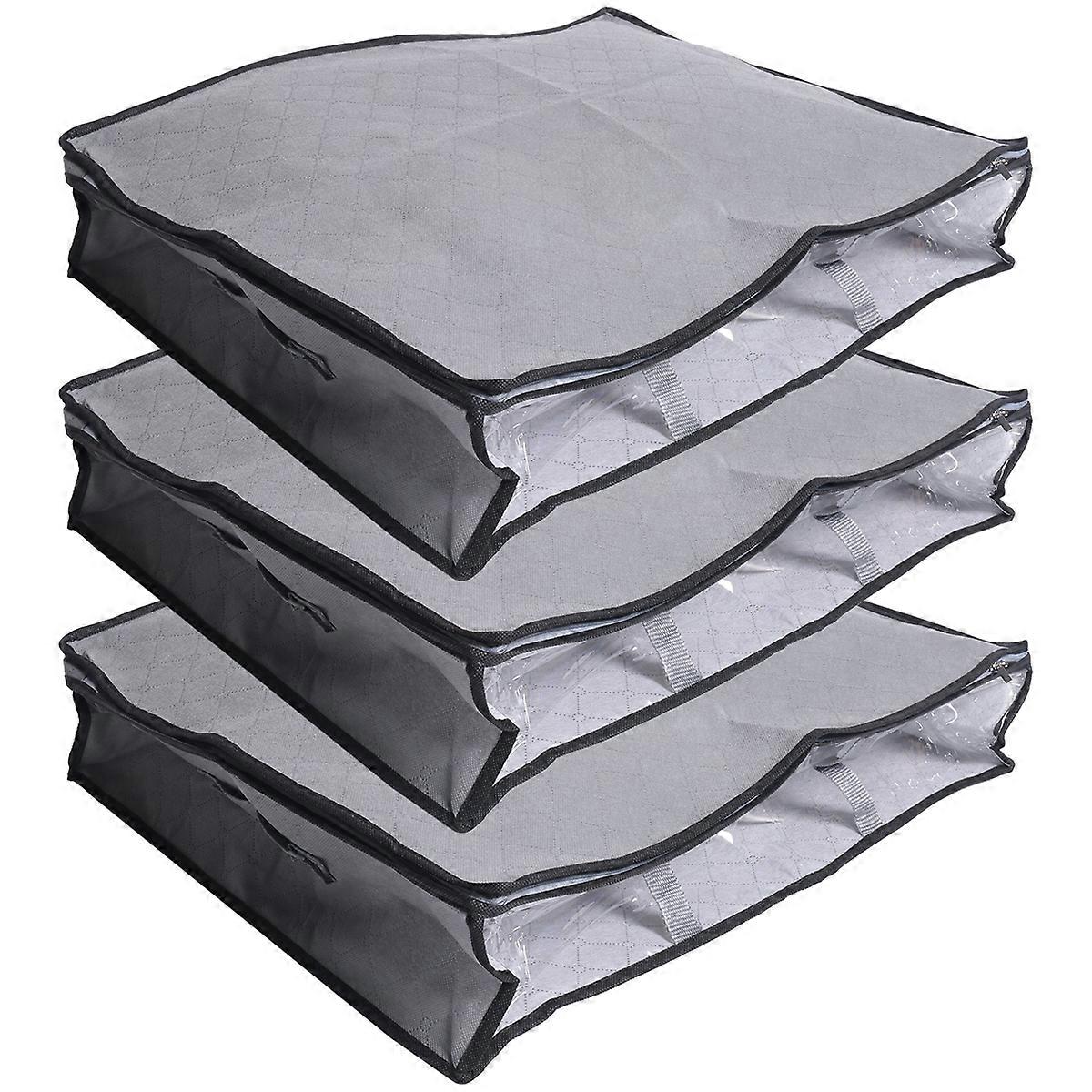 3 Pack Storage Bins Clothes Storage, Foldable Blanket Storage Bags