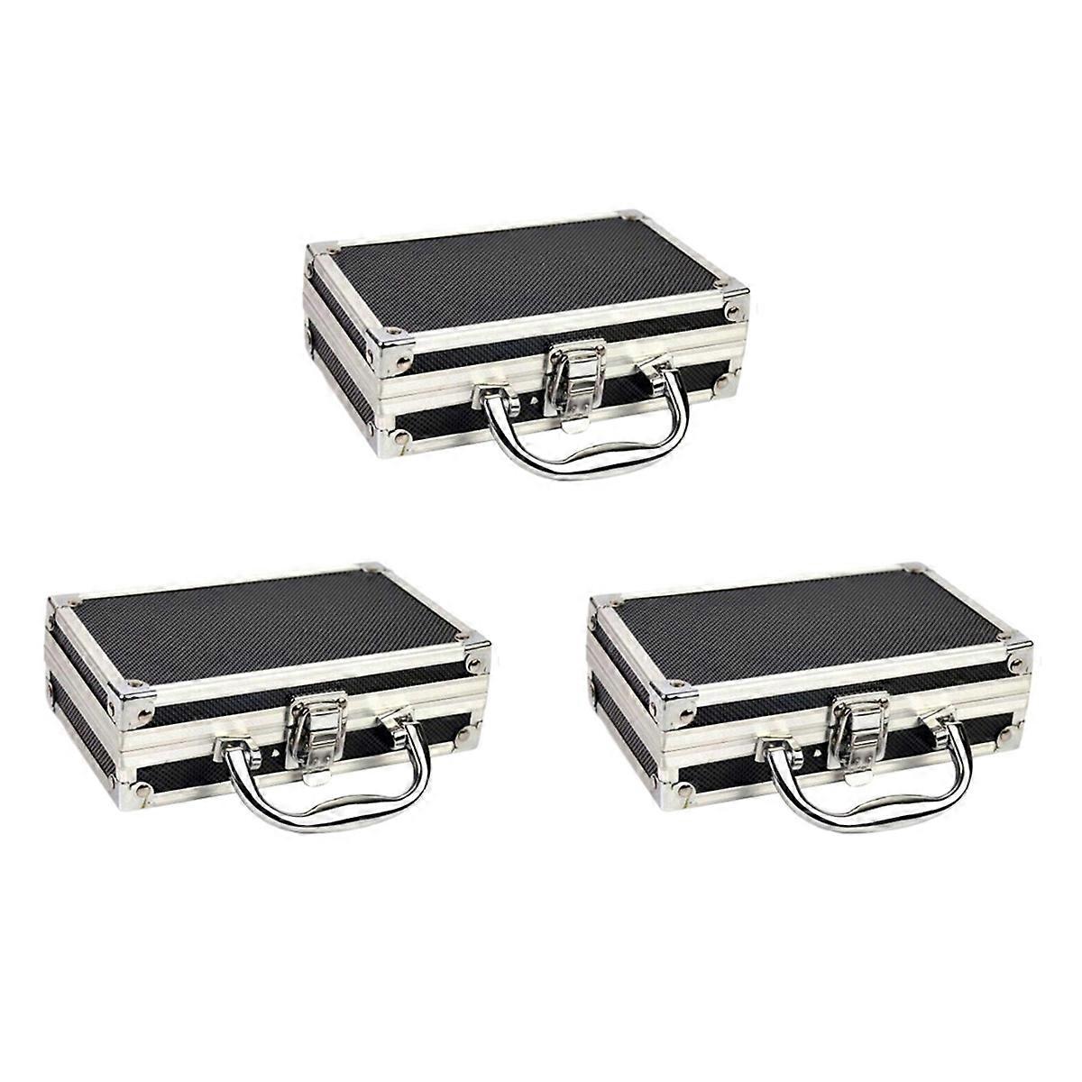 Practical Aluminum Suitcase Portable Handle Small Toolbox Storage Box