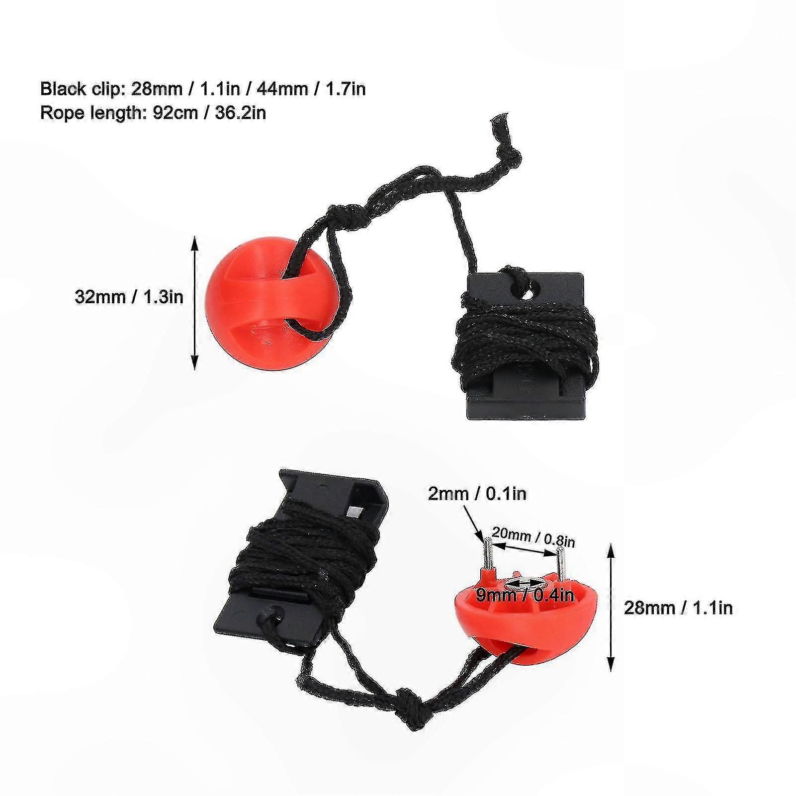 Universal Treadmill Safety Key - 2 Pack Magnetic Security Switch for Exercise Equipment Emergency Lock System