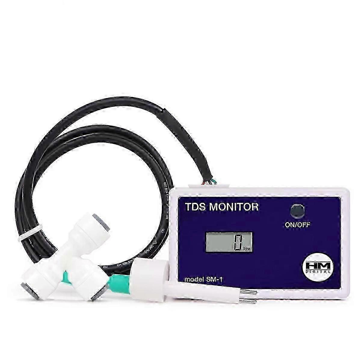 TDS Tester LCD Online Water Quality Meter 0-9990PPM Detection Water TDS Monitor Inlet Outlet Test compatible with Pool Laboratory