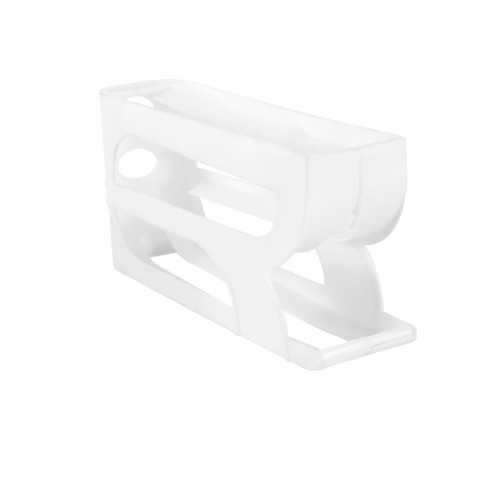 Refrigerator Egg Dispenser 3Layer Roller System White SpaceSaving Container Organization