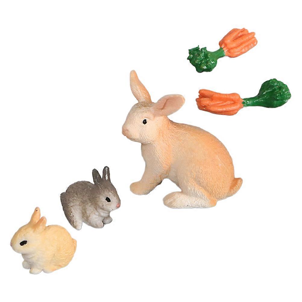 Animals Toy Rabbit Model for Cognitive Development 1Set Vivid Rabbit Toy