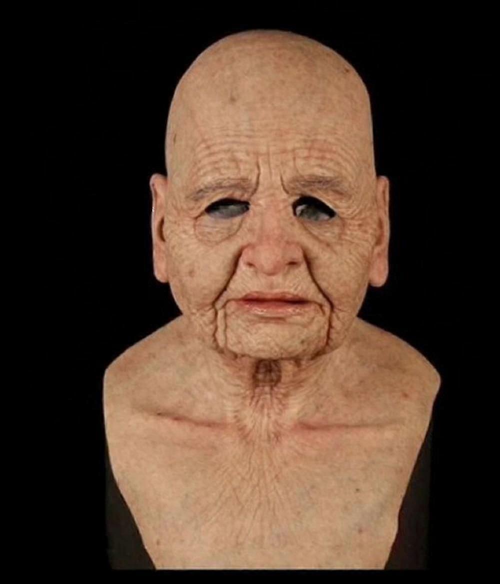 ラテックス製リアルな男性用フェイスカバーマスク 男性用変装 ハロウィンパーティー小道具
