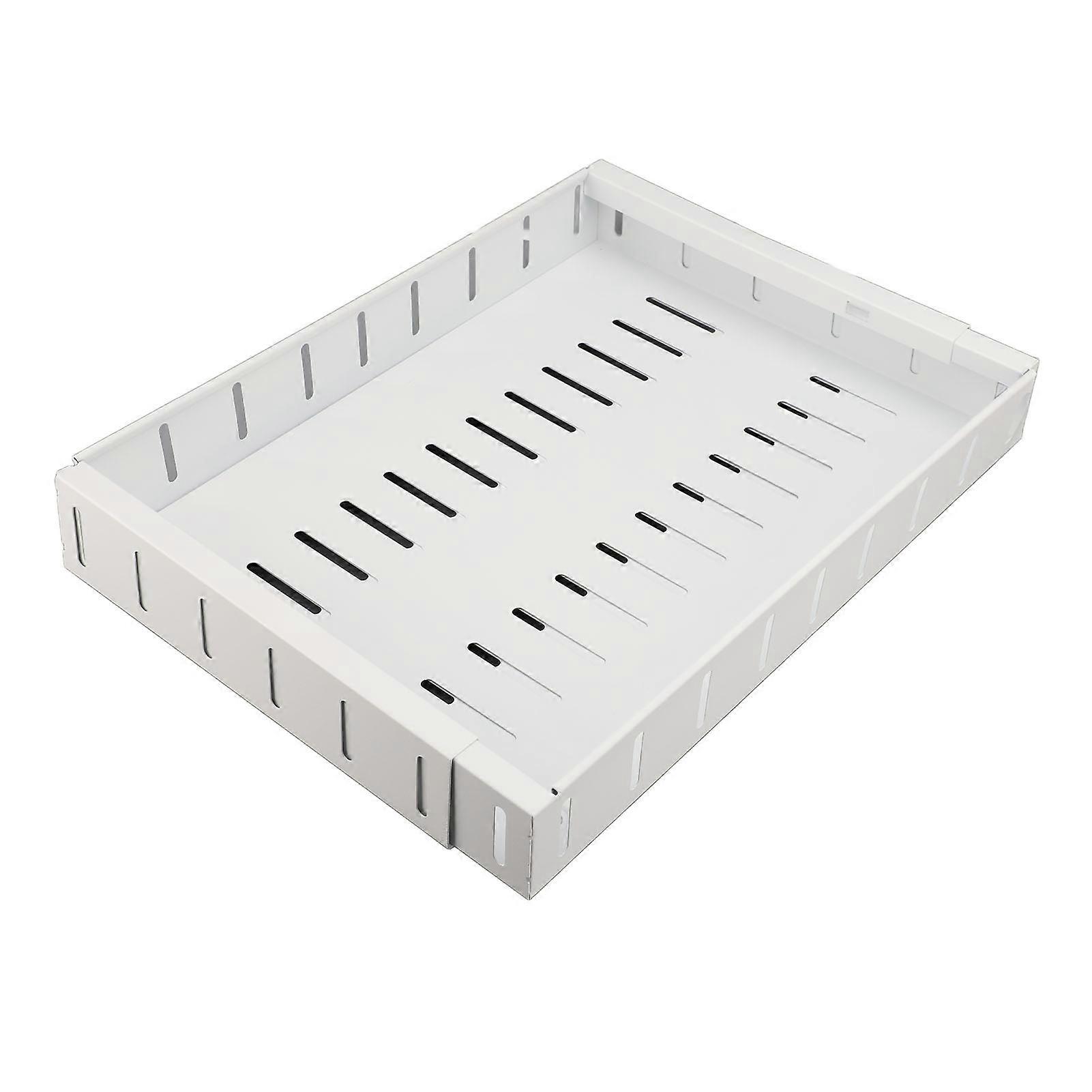 Expandable Pull Out Cabinet Organizer 30-47cm x 40cm White Slide Drawer