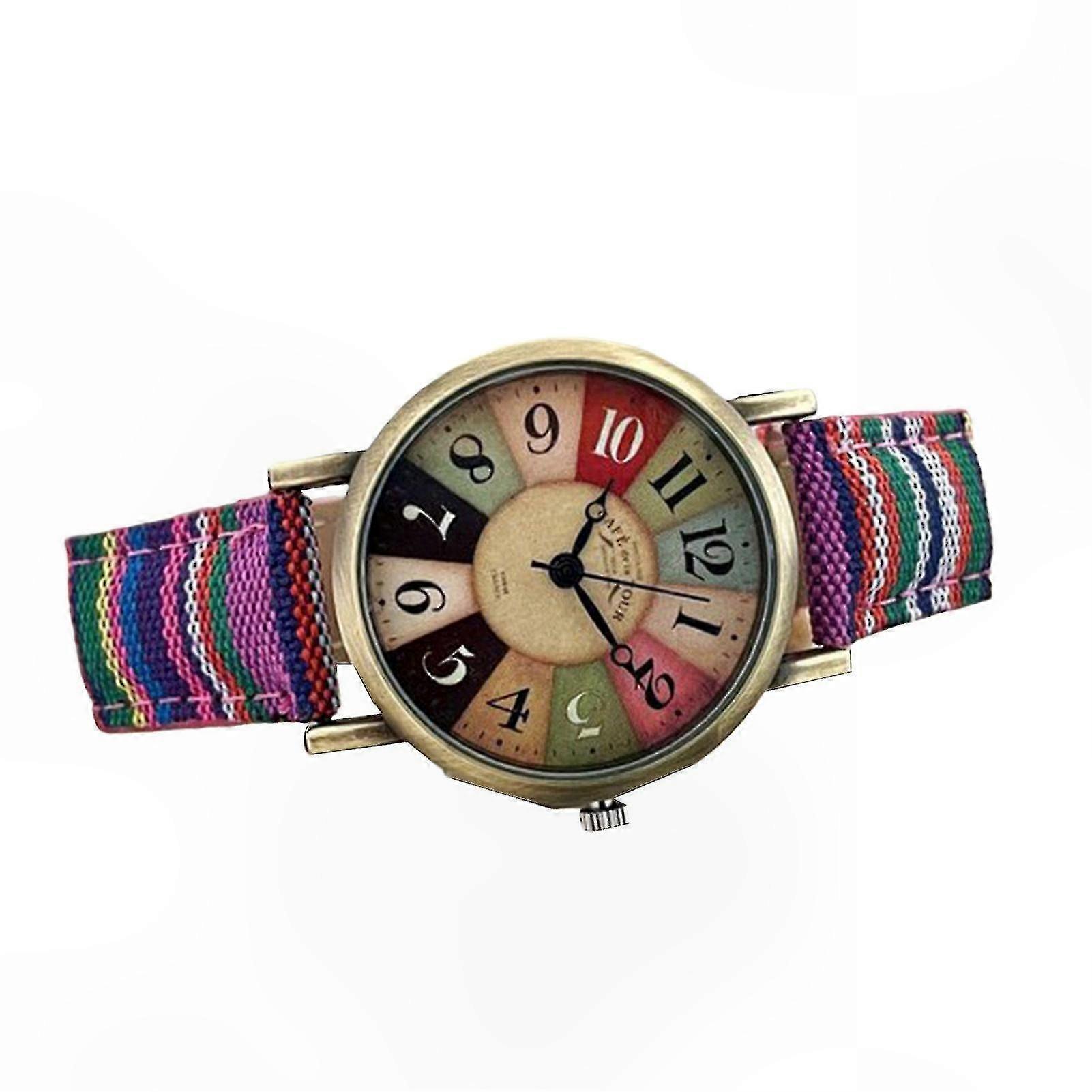 Creative Ethnic Style Color Strap Watch Daily Portable Accessory