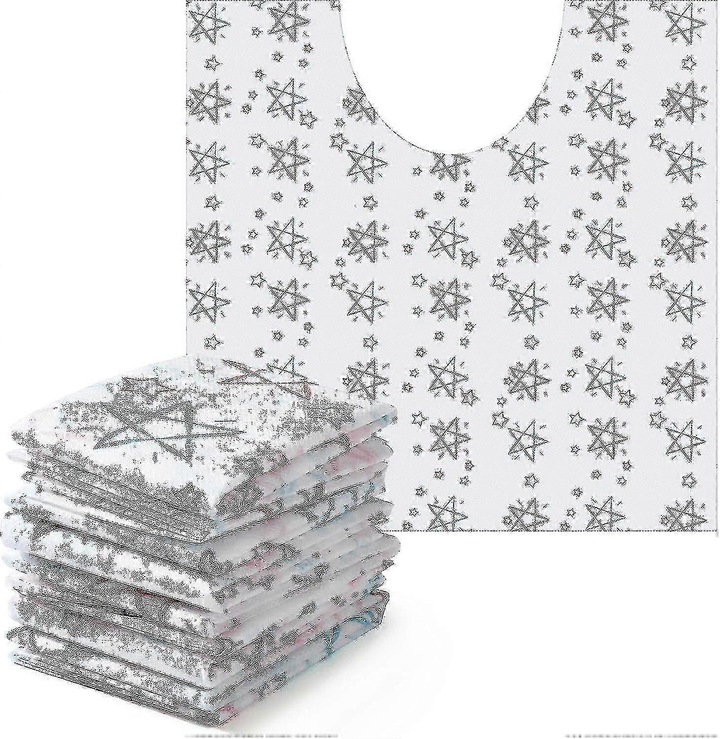 50個の使い捨てトイレ便器マット脱臭トイレマット防水バスルームU字型マット子供用トイレトレーニング失禁(星)と互換性があります