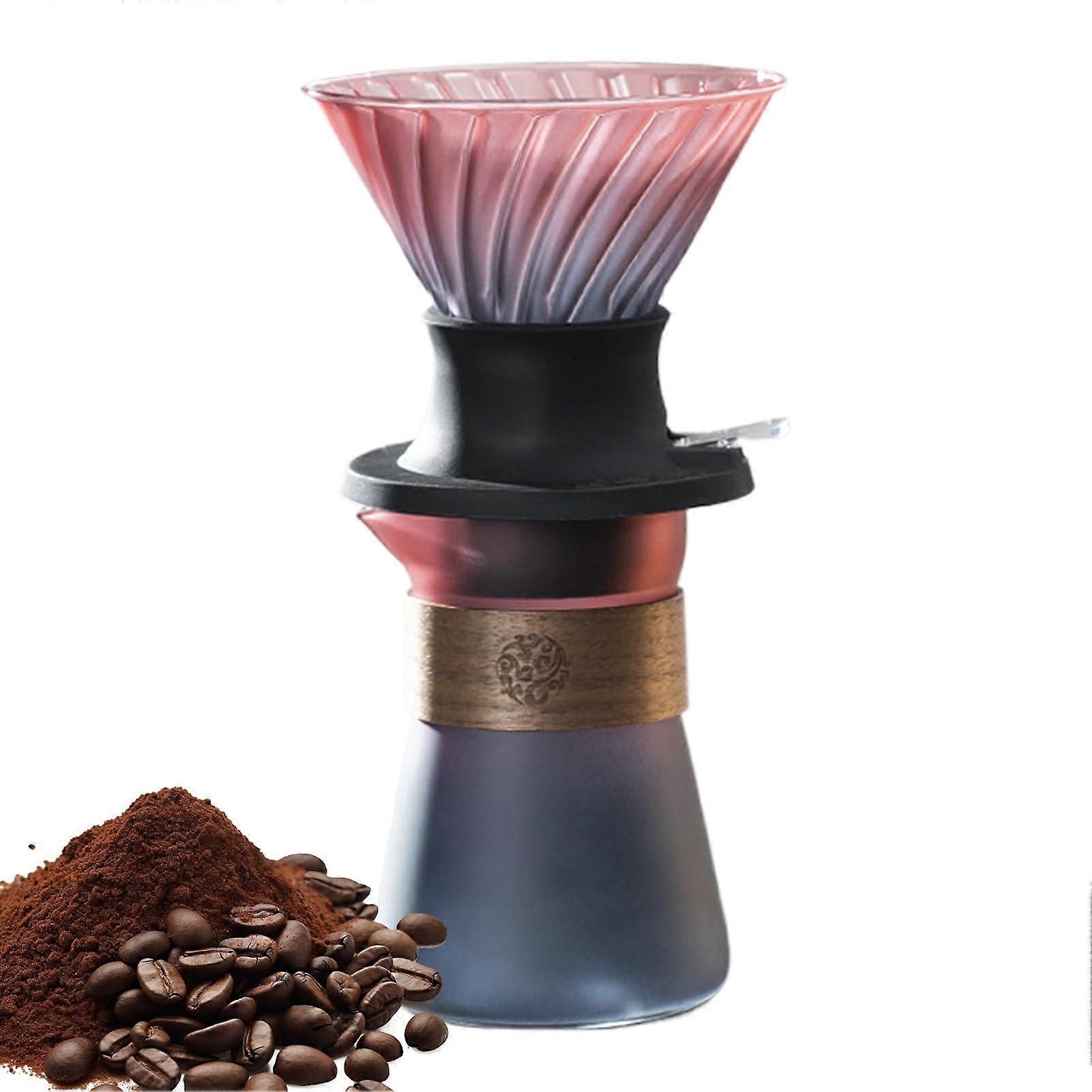 Coffee Filter Soft Method, Gradient Color Pink, Fast Filtration, Compatible With Coffee Makers, Home Travel Accessory