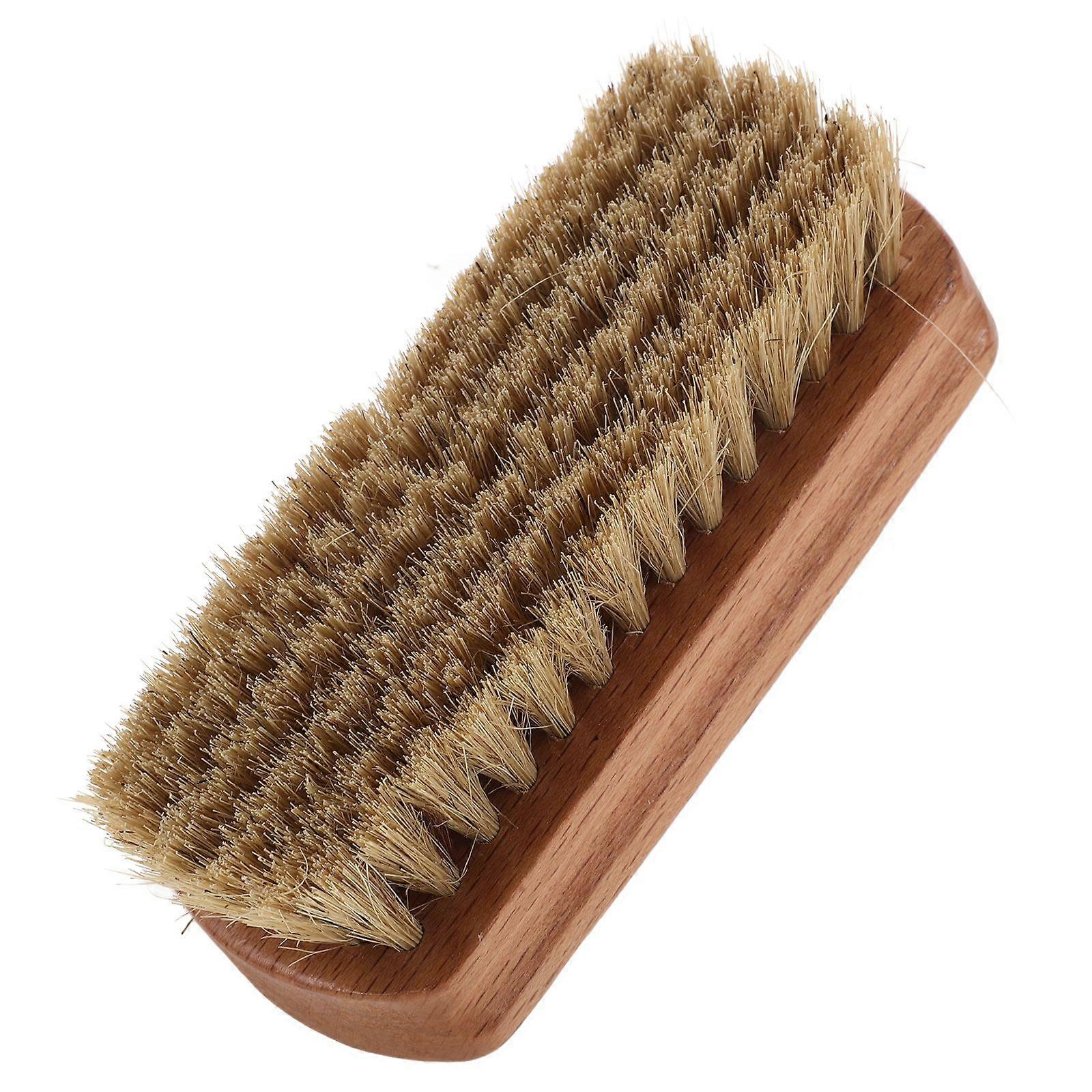 Brosse de botte Nettoyant Shine Shoe Pig Bristes Brosse avec manche en bois (aléatoire)