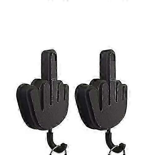 2pcs中指キーハンガー格納式自己粘着ホルダー壁装飾面白いオフィスギフト用