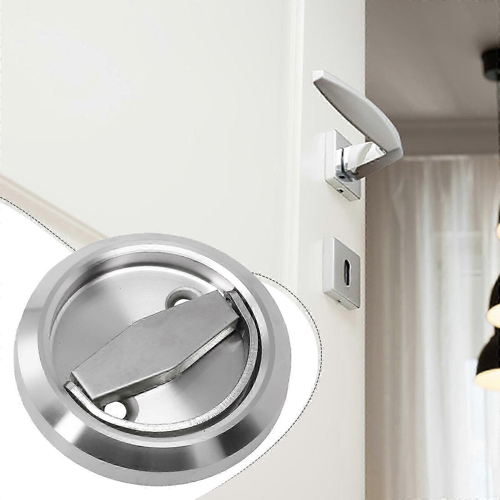 Door Handles Handle Door Lock Double Hole Fire Proof Invisible Cabinet Pulls 304 Stainless Steel Easy Installing High Quality