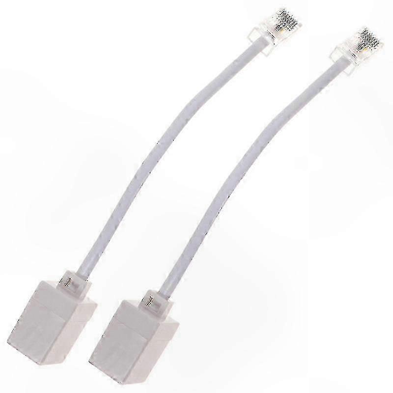 2-Pack RJ11 to RJ45 Converter for Phone and Network Cables