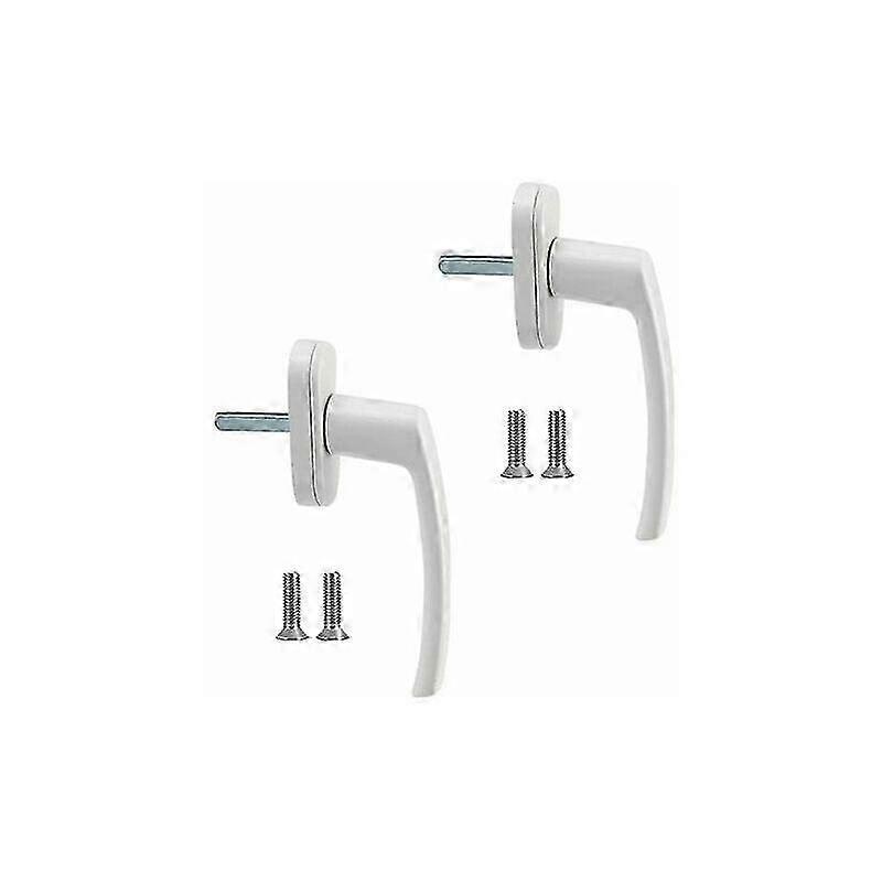 Aluminum Alloy Window Handle 2 Window Handles Handle Parts Aluminum Handle Solid White Aluminum Door Handle Compatible with Common Windows and Balcony