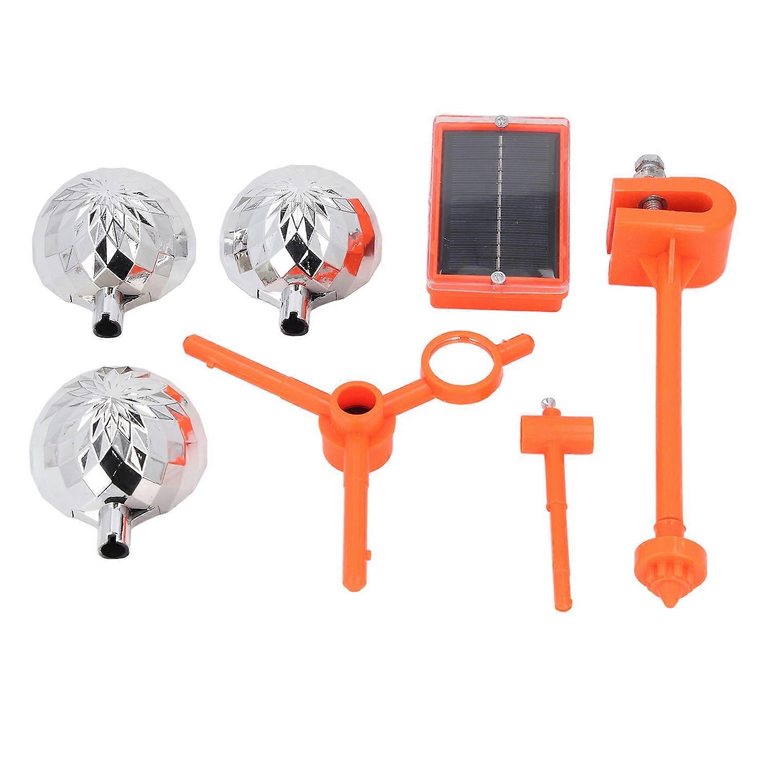 Solar Voice Bird Deterrent 3 Rotating Prisms Reflective Seagull Scare Device for Outdoor Orchard Fie