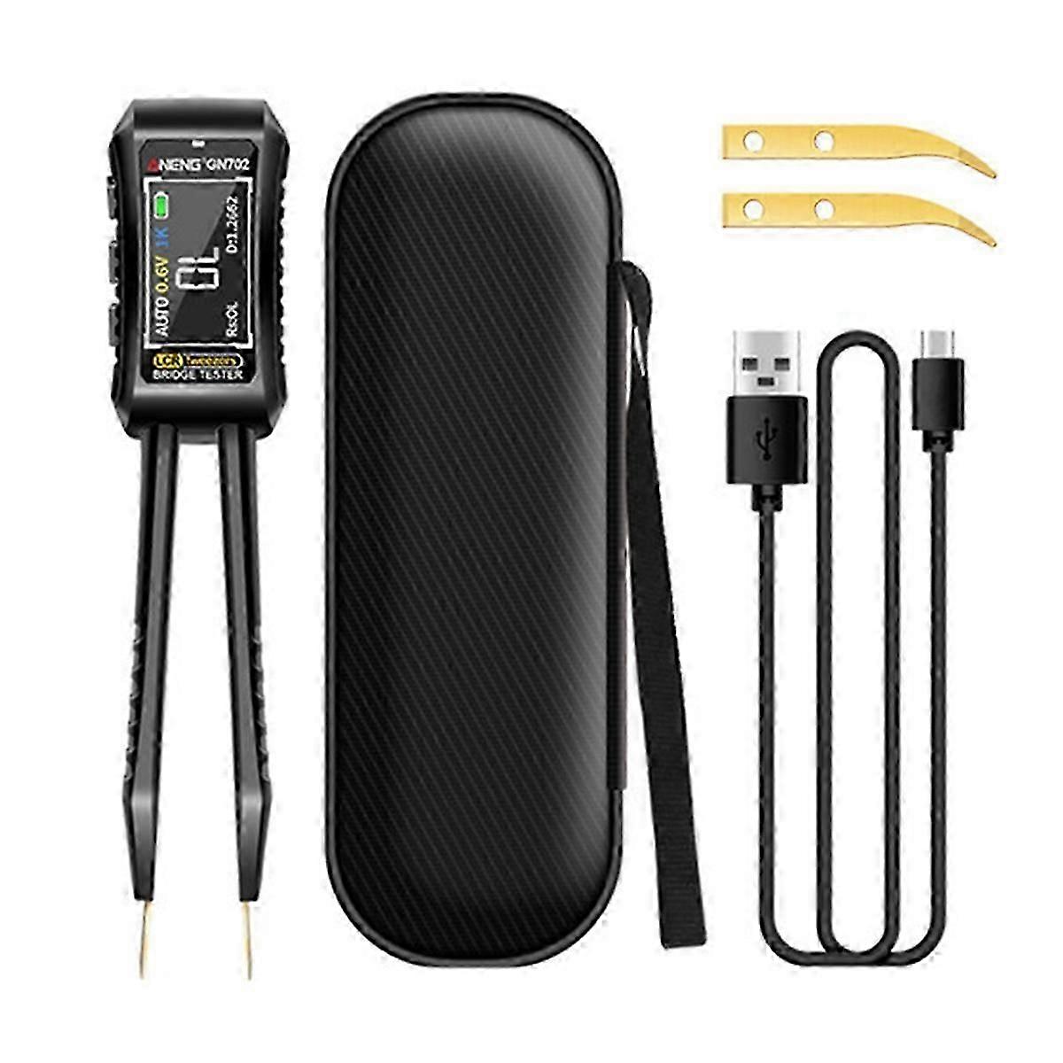 Smart Tweezer LCR Digital Bridge Automatic Measurement for SMD Resistors Capacitors Inductors Testing