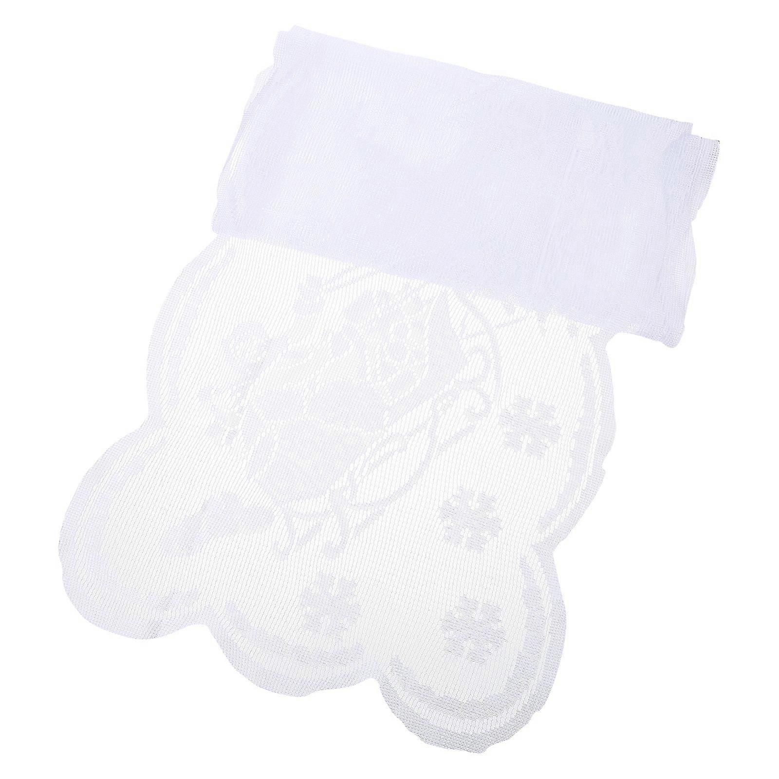 1Pc Xmas Themed Table Cloth Delicate Lace Table Runner Desktop Adornment