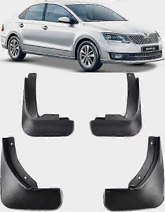 Front & Rear Splash Guards Mud Flaps For 2011-2018 SKODA Rapid Saloon