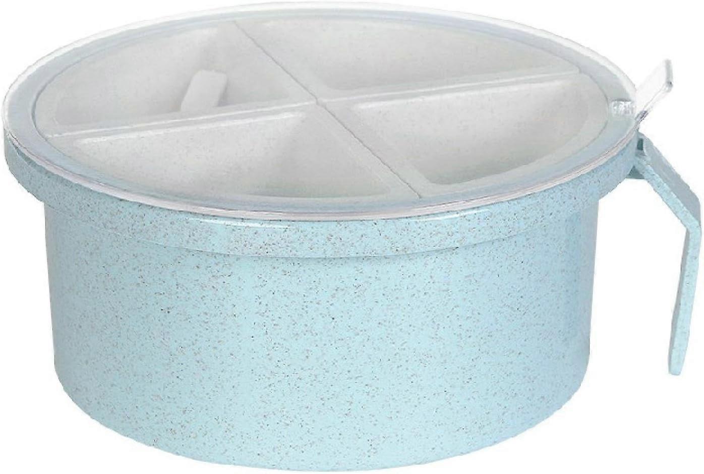 Round compartment seasoning storage container Spice storage container Home kitchen