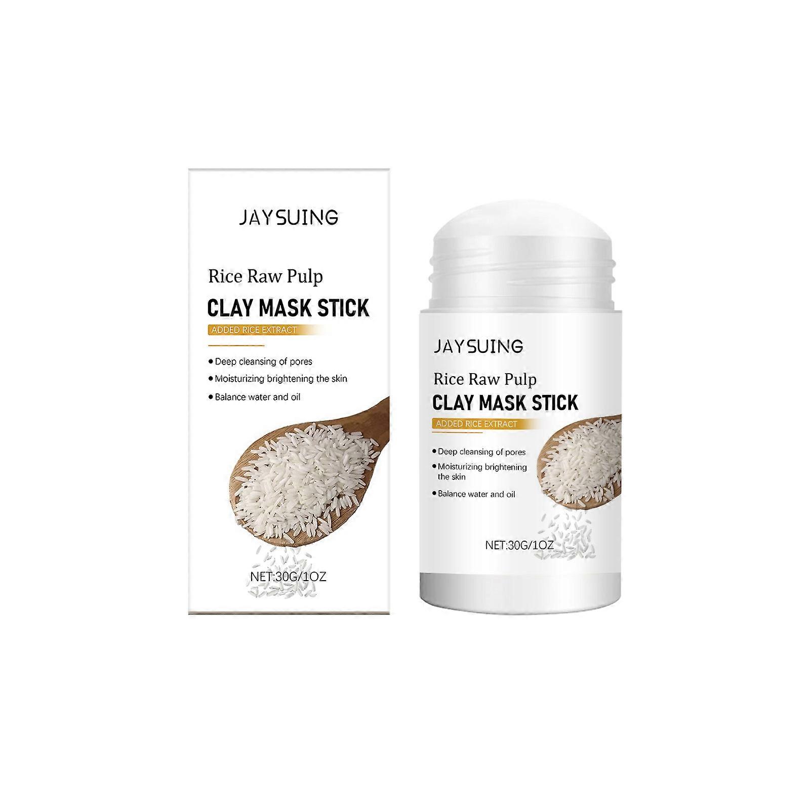 Jaysuing Rice Clean Mud Mask Stick, Deep Clean, Hydrating And Refreshing Skin Smear Mask