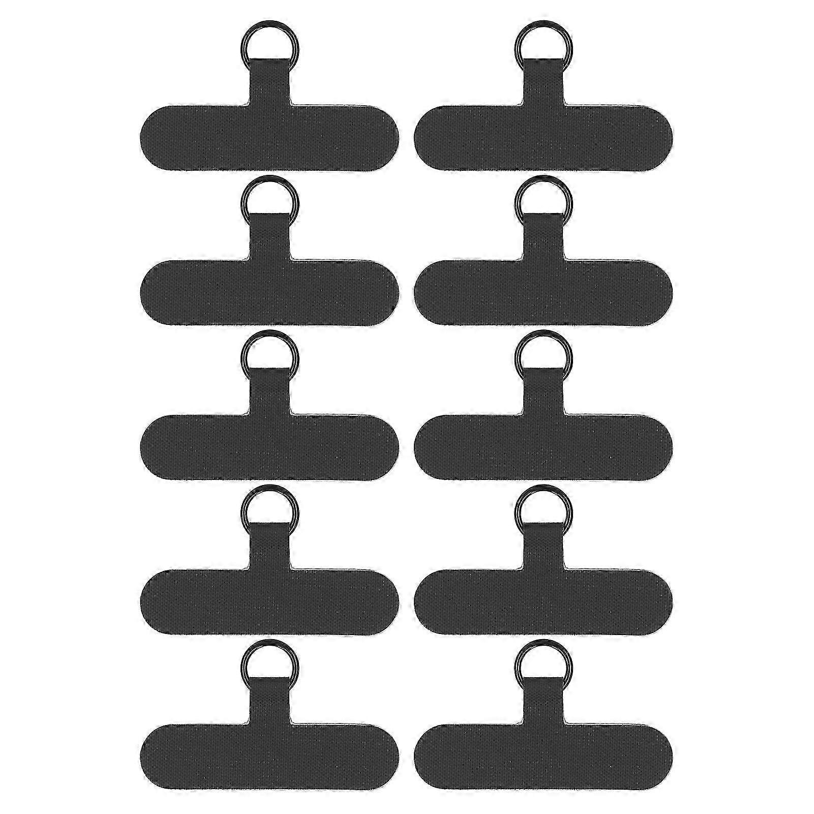 10Pcs Phone Tether Tab Universal Cell Phone Lanyard Patch Without Adhesive for Most Smartphones Preventing Dropping Black YMHC 25-26