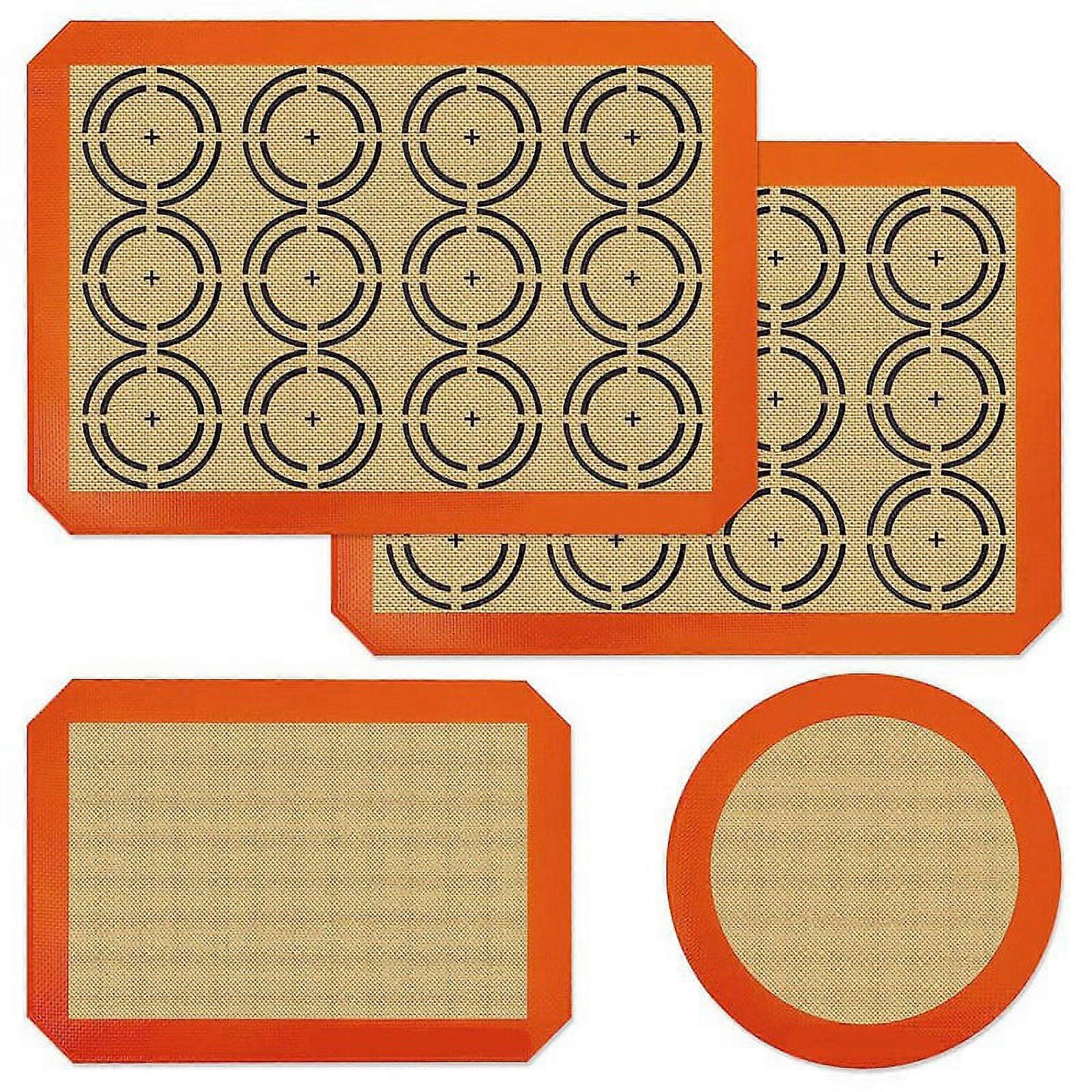Silicone Baking Mat Sheets Set, Easy Clean &Non-Stick Food Grade Reusable Baking Mats,for Oven, Macarons, , Pizza