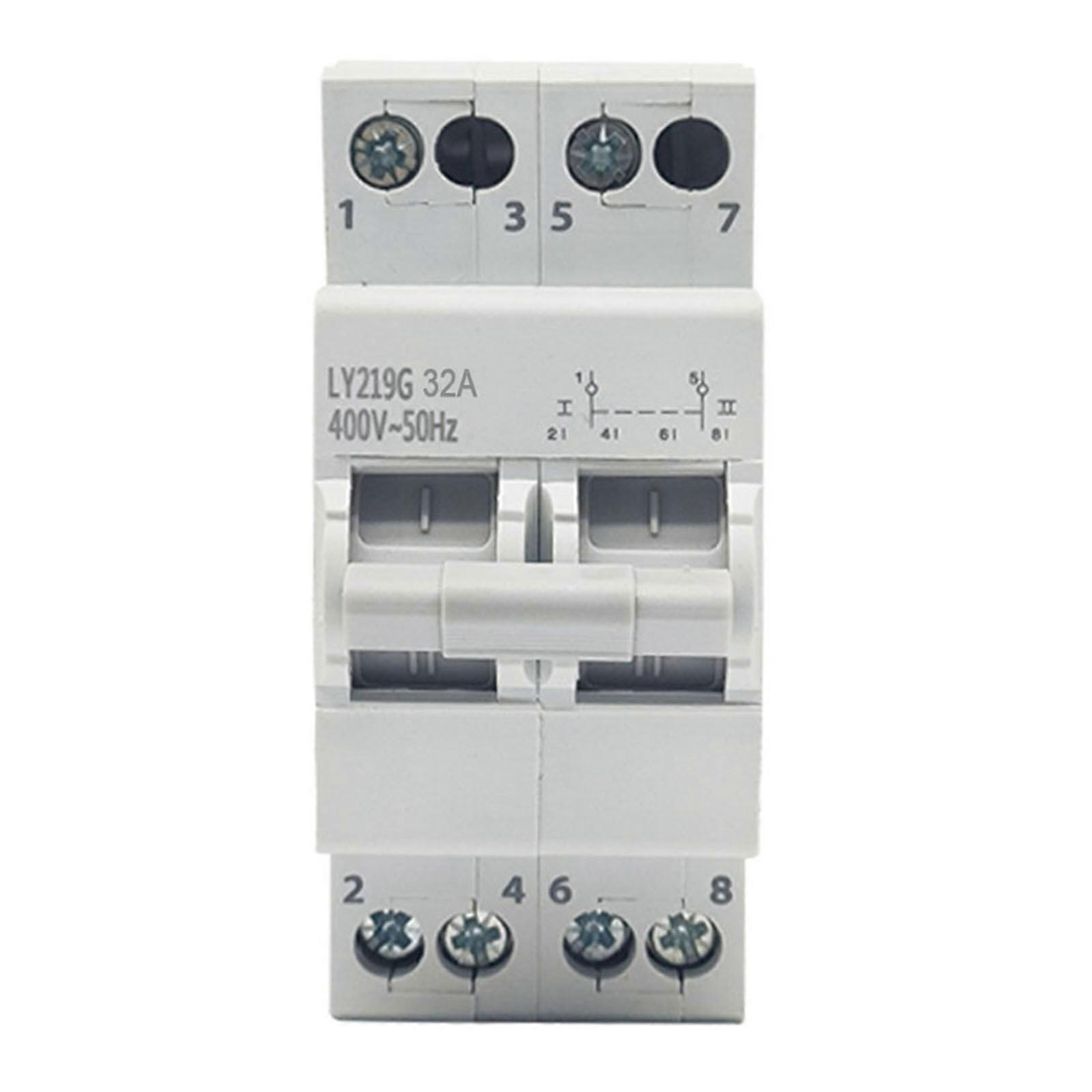 2P 32A Mts Dual Power Manual Transfer Isolation Switch Latching Circuit Breaker