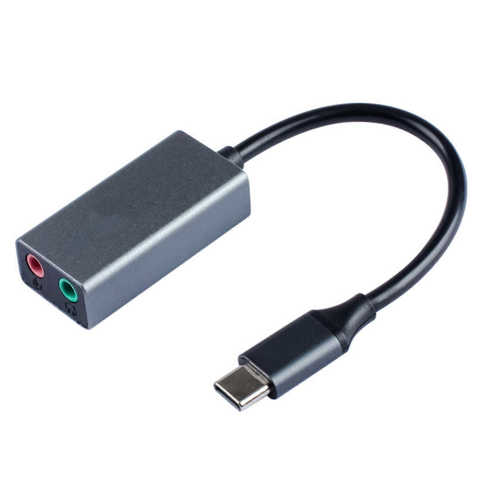 External Sound Card USB Adapter Stereo Sound Card with 3.5mm Microphone Headphone Port for Laptop Desktop Headsets Multicolor