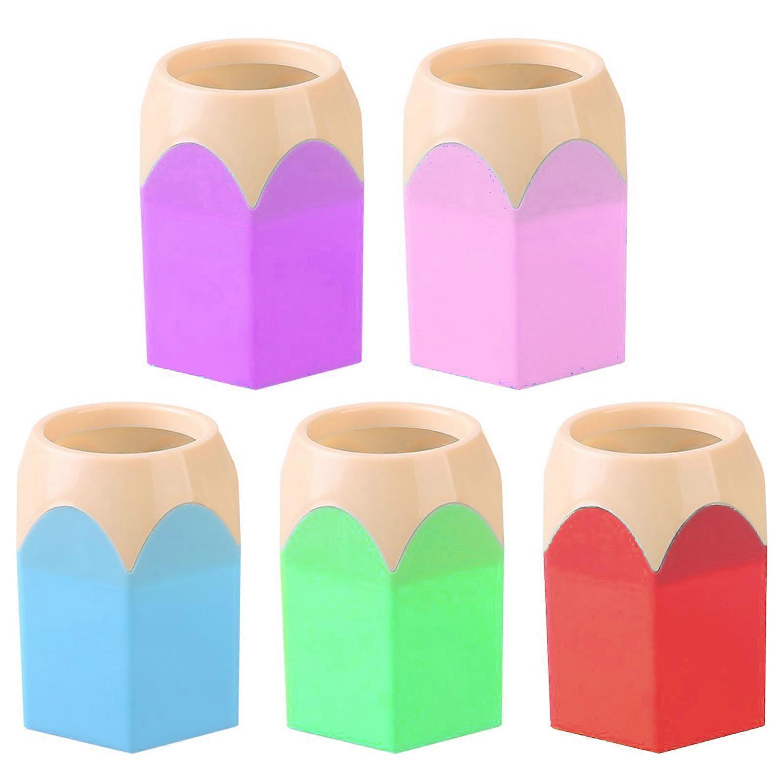 Extra Large Round Desk Storage Container For Pens Scissors School Supplies ABS Material Desktop  Five color suit