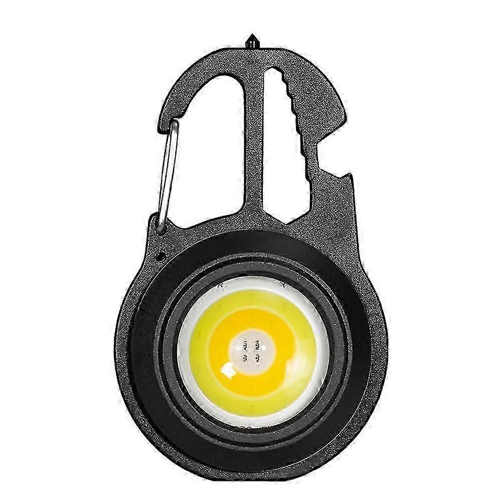 Multifunctional Cob Led Mini Light Broken Window Hammer Wrench Small Bottle Opener Keychain Work Li