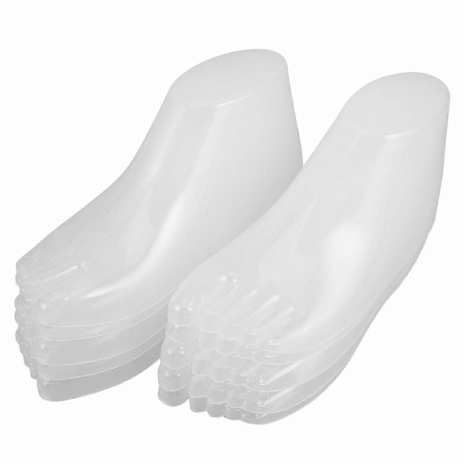 5 Pairs of Kids Shoe Display Stands with Sock Supports and Shapers for Children