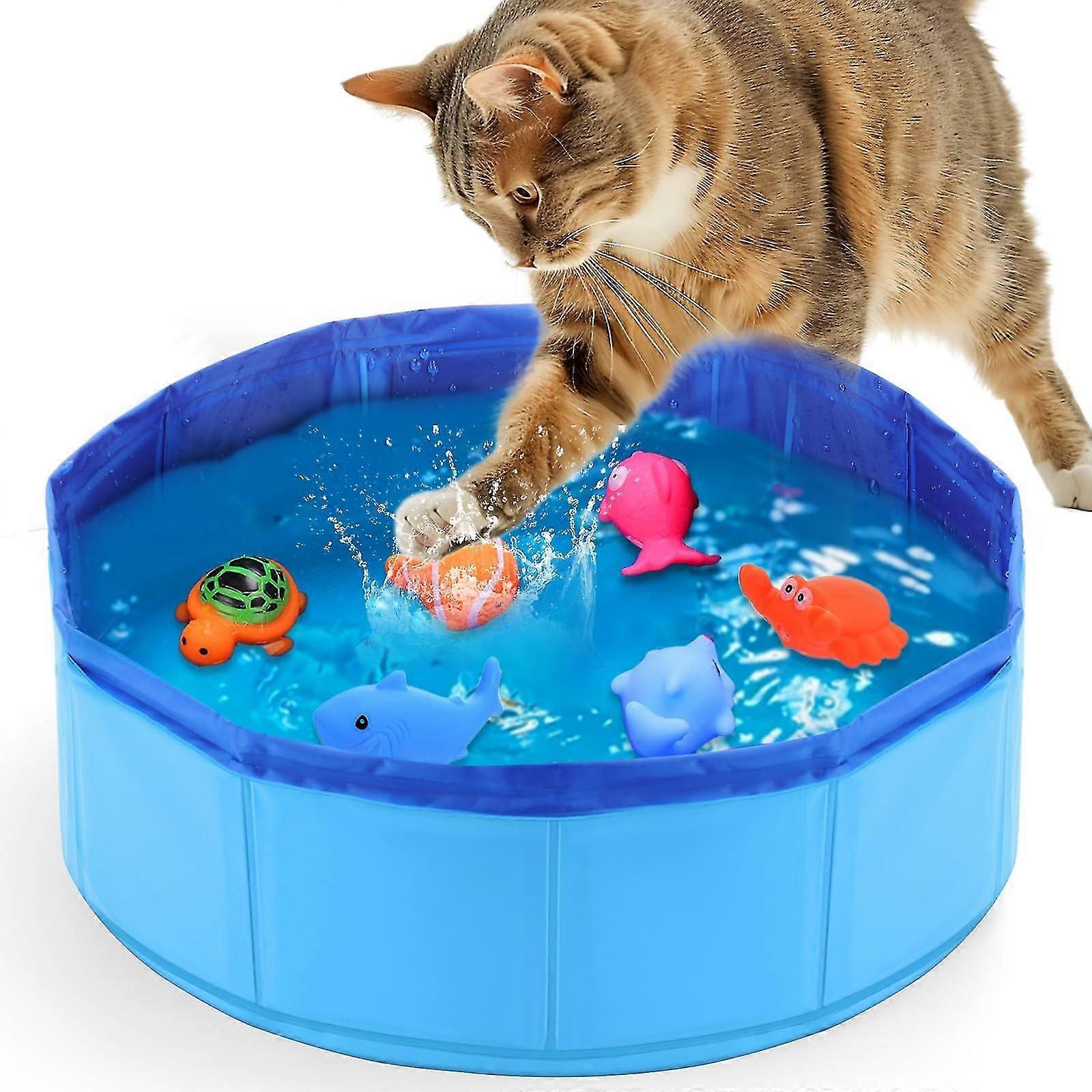 Interactive Cat Water Play Mat with Floating Fish Toys
