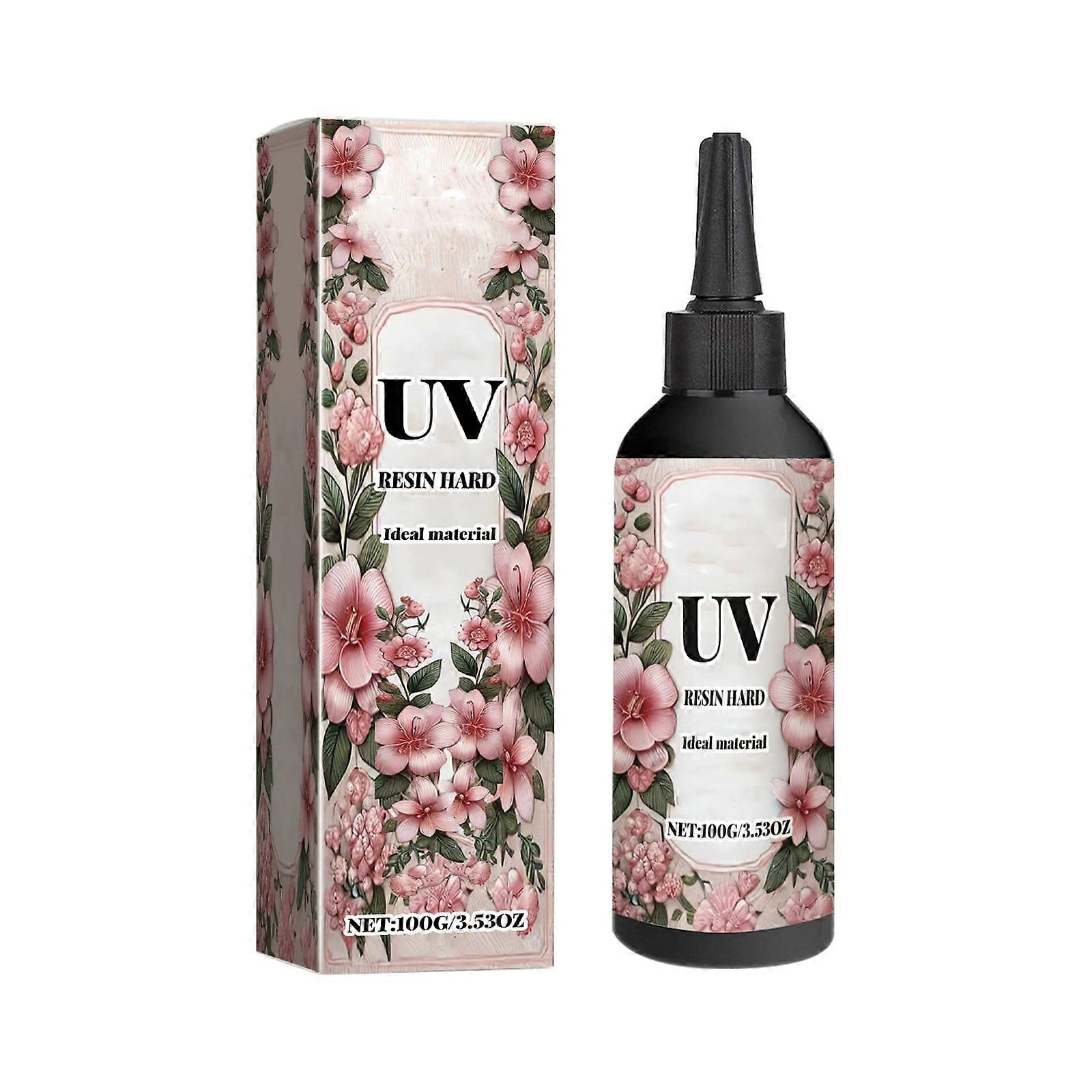 Poaug Glue 100ml Pink - High Transparent, Fast Curing Resin Drop Glue for DIY, Easy to Use (Compatible with)