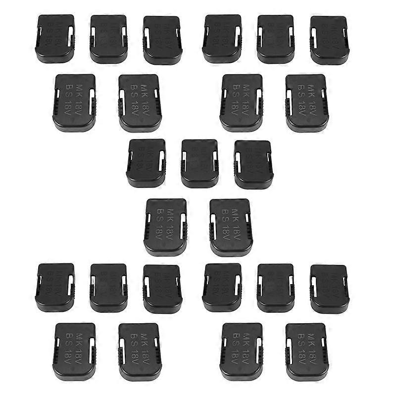 25Pcs Battery Storage Rack Battery Holder Case for 18V Fixing Devices(Black)
