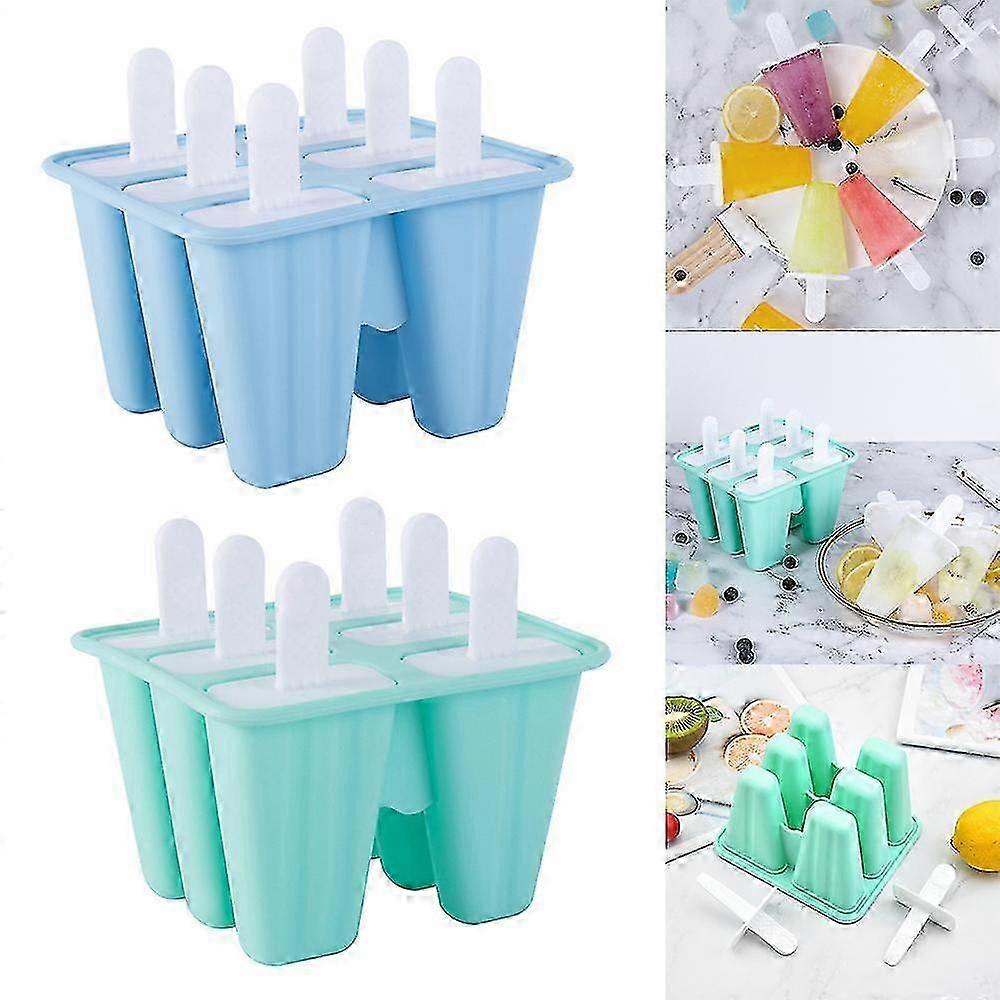 6-Cavity Silicone Popsicle Mold & Ice Cube Tray, Easy Release for Ice Cream