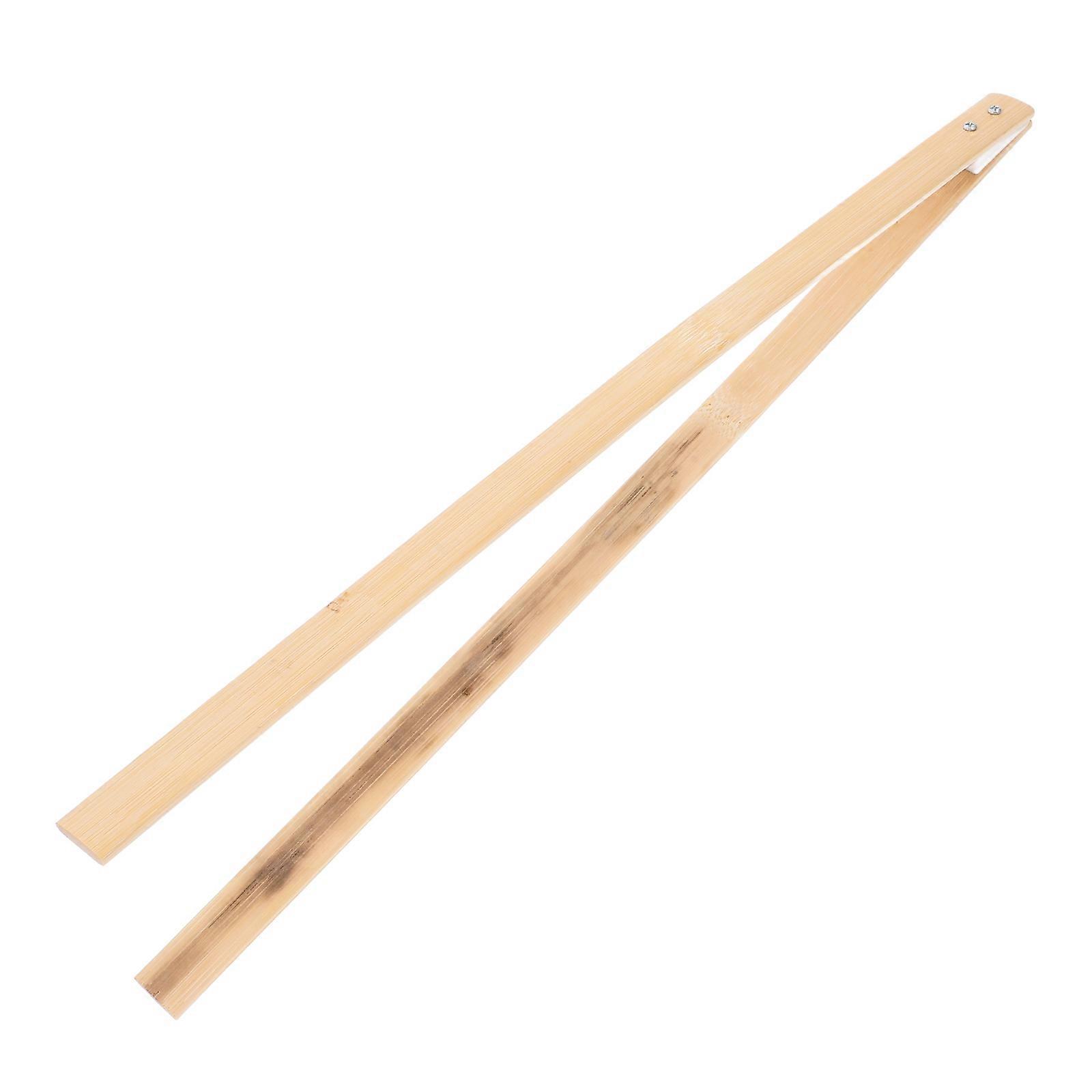 Trash Picker Bamboo Tong for Cleaning Use 1 Tool Beige Durable Grabber