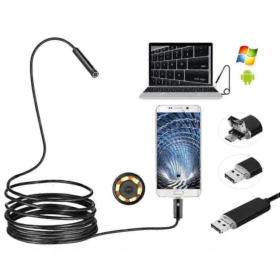 Borescope / Endoscope Camera - Android (type C, Micro Usb & Computer Usb Ports)