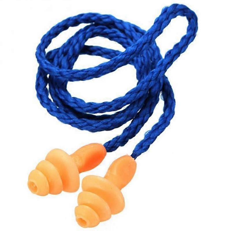 5Pcs Authentic Soft Silicone Corded Ear Plugs Noise Reduction