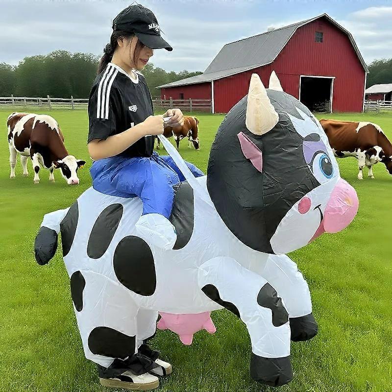 Inflatable cow costume for adults