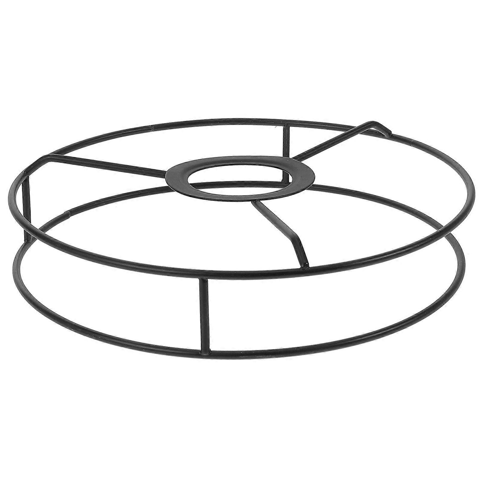 Black Round Lampshade Frame for DIY Table Lamp Sturdy Design