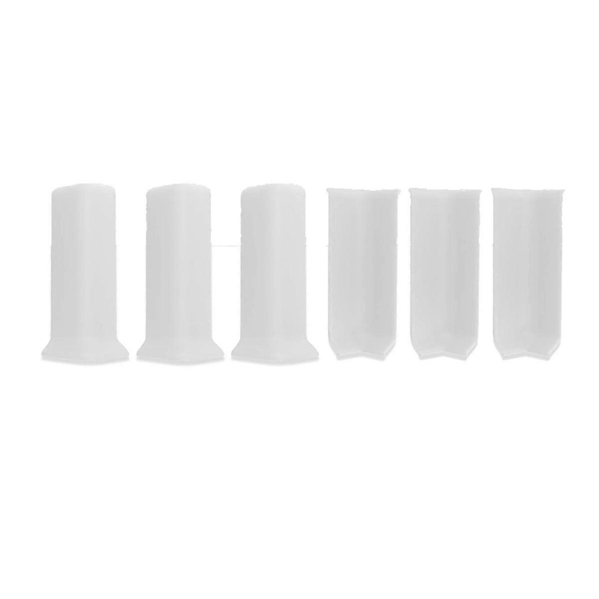 Baseboard Corner Blocks 4inch Height, Self Adhesive -Connector Between the Cove Base Wall Base Rubbe